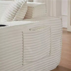 Canapé Loveseat Moderne en Velours Côtelé avec Porte-gobelets, Canapé Nuage Confortable à Assise Profonde, Canapés Sans Structure pour Salons, Appartements et Bureaux-Panipeachy