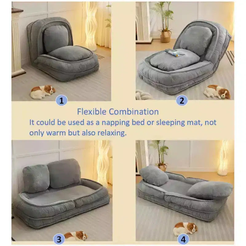 Canapé-lit de sol réglable multiposition, chaise longue pour s'asseoir et dormir, meuble de salon ou de chambre à coucher peu encombrant