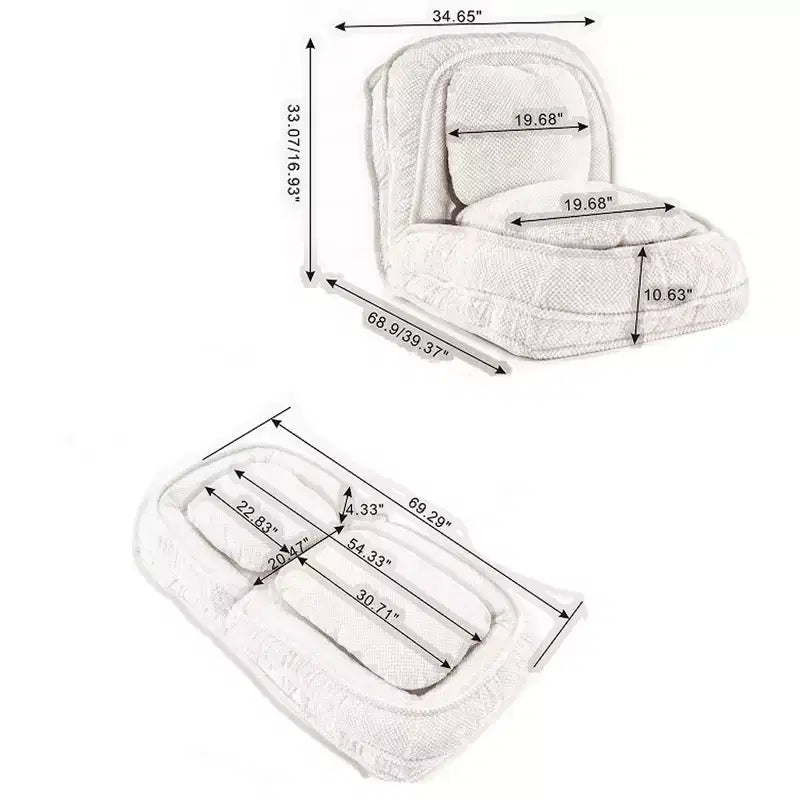 Canapé-lit de sol réglable multiposition, chaise longue pour s'asseoir et dormir, meuble de salon ou de chambre à coucher peu encombrant