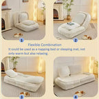Canapé-lit de sol réglable multiposition, chaise longue pour s'asseoir et dormir, meuble de salon ou de chambre à coucher peu encombrant