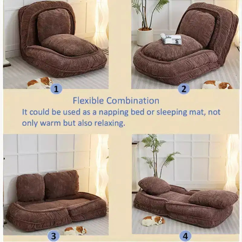 Canapé-lit de sol réglable multiposition, chaise longue pour s'asseoir et dormir, meuble de salon ou de chambre à coucher peu encombrant