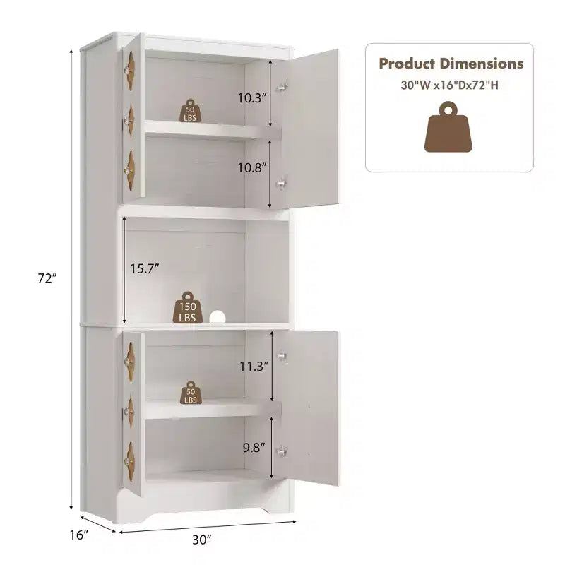 COZONY Meuble de Rangement Haut de Cuisine 183 cm avec Plan de Travail, Support Micro-ondes, Buffet en Bois pour Salle à Manger et Salon