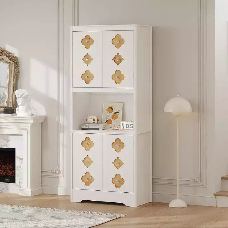 COZONY Meuble de Rangement Haut de Cuisine 183 cm avec Plan de Travail, Support Micro-ondes, Buffet en Bois pour Salle à Manger et Salon