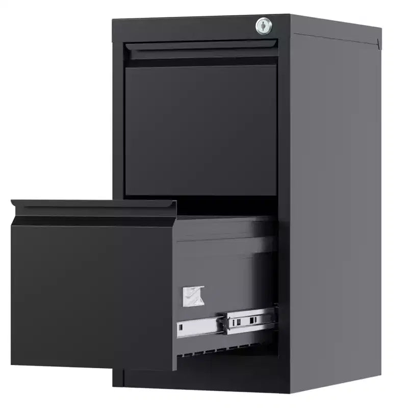 Classeurs à tiroirs, classeurs métalliques noirs verrouillables à 3 tiroirs pour bureau à domicile, pour dossiers suspendus format lettre/légal/F4/A4
