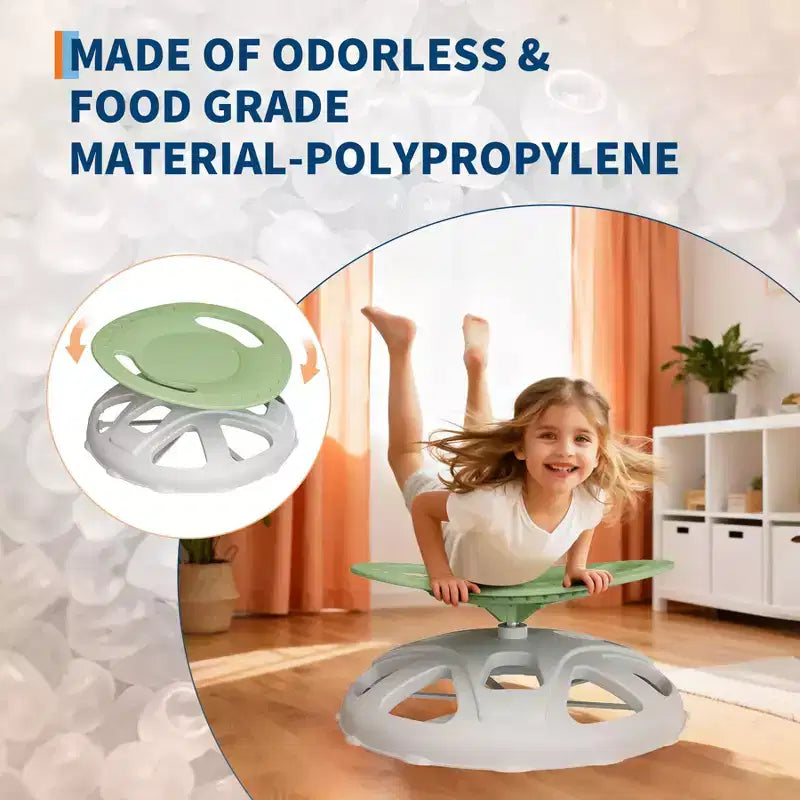 Chaise sensorielle pivotante à 360° pour enfants autistes et TDAH – Siège rotatif avec poignées de sécurité, base antidérapante, entraîneur d'équilibre et de coordination corporelle