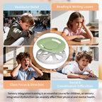 Chaise sensorielle pivotante à 360° pour enfants autistes et TDAH – Siège rotatif avec poignées de sécurité, base antidérapante, entraîneur d'équilibre et de coordination corporelle
