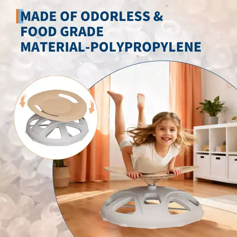 Chaise sensorielle pivotante à 360° pour enfants autistes et TDAH – Siège rotatif avec poignées de sécurité, base antidérapante, entraîneur d'équilibre et de coordination corporelle