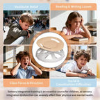 Chaise sensorielle pivotante à 360° pour enfants autistes et TDAH – Siège rotatif avec poignées de sécurité, base antidérapante, entraîneur d'équilibre et de coordination corporelle