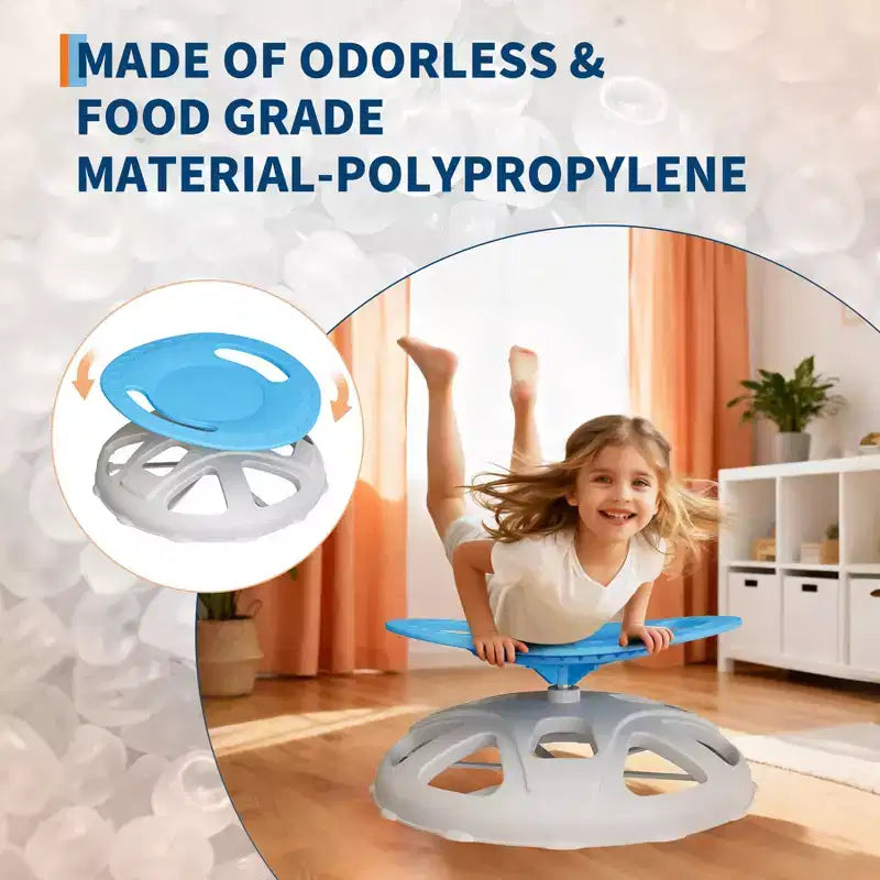 Chaise sensorielle pivotante à 360° pour enfants autistes et TDAH – Siège rotatif avec poignées de sécurité, base antidérapante, entraîneur d'équilibre et de coordination corporelle