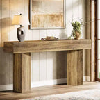 Table console Lantine de 63 po, table étroite en bois rustique marron en MDF pour entrée, canapé, hall, couloir, salon