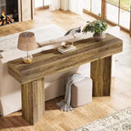 Table console Lantine de 63 po, table étroite en bois rustique marron en MDF pour entrée, canapé, hall, couloir, salon