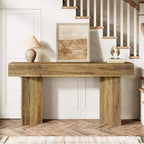 Table console Lantine de 63 po, table étroite en bois rustique marron en MDF pour entrée, canapé, hall, couloir, salon