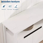 Meuble TV de ferme de 63 pouces pour téléviseurs jusqu'à 65 pouces, long meuble de divertissement avec 4 portes et étagère ouverte, pour salon, chambre à coucher