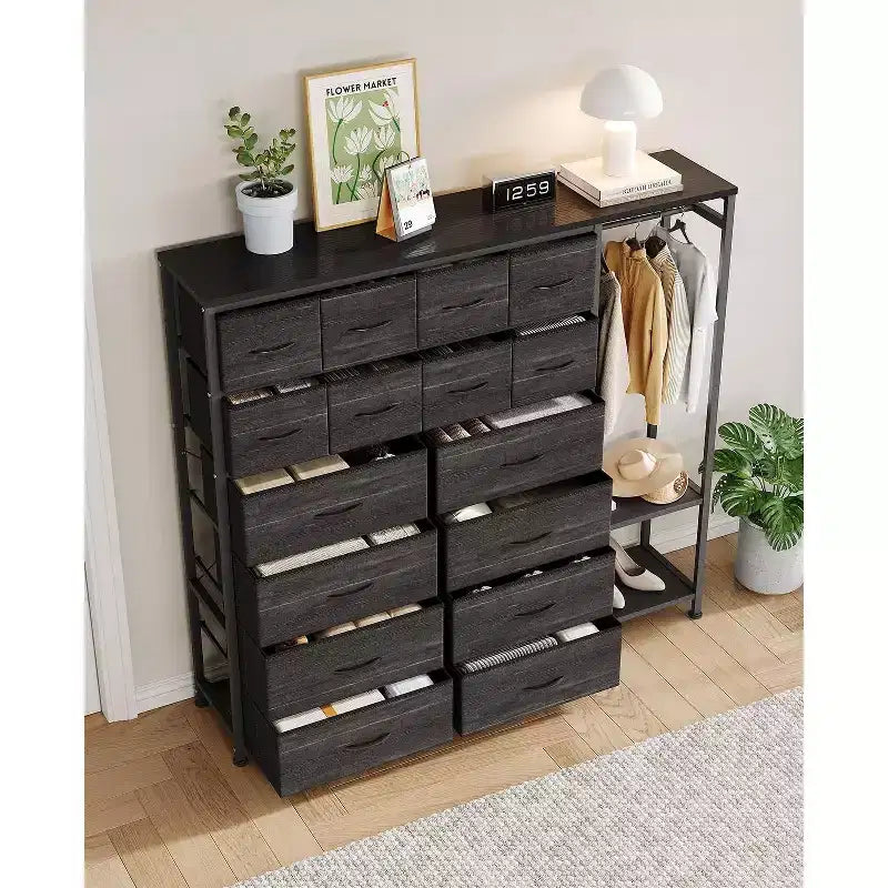 Meuble TV, Meuble TV commode de 160 cm pour téléviseurs de 65 à 75 pouces avec station de charge et lumières