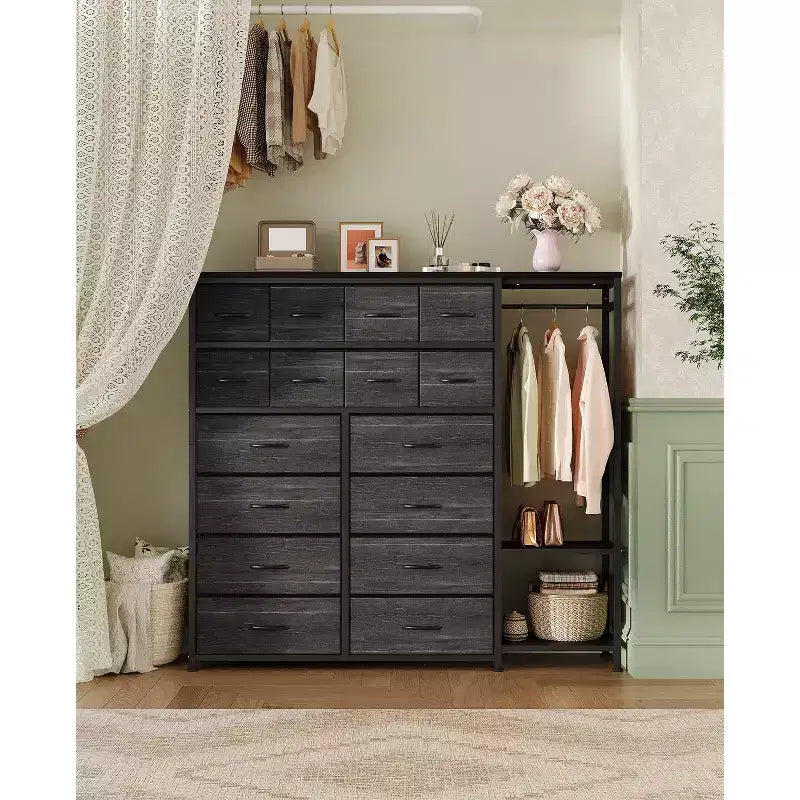 Meuble TV, Meuble TV commode de 160 cm pour téléviseurs de 65 à 75 pouces avec station de charge et lumières