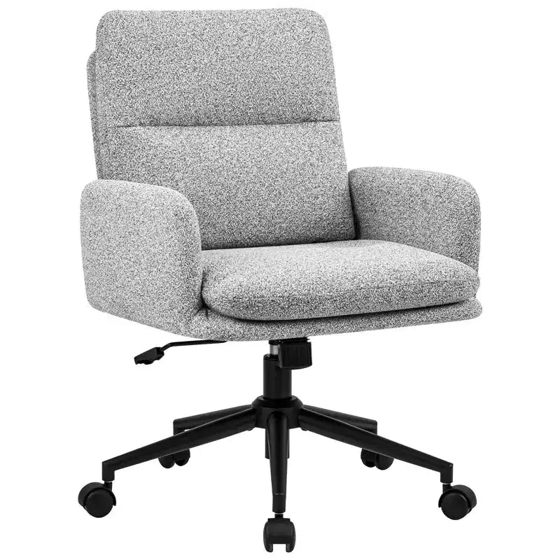 Fauteuil de bureau moderne Furniliving avec dossier hautChaise d'appoint rembourrée en chenille