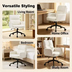 Fauteuil de bureau moderne Furniliving avec dossier hautChaise d'appoint rembourrée en chenille