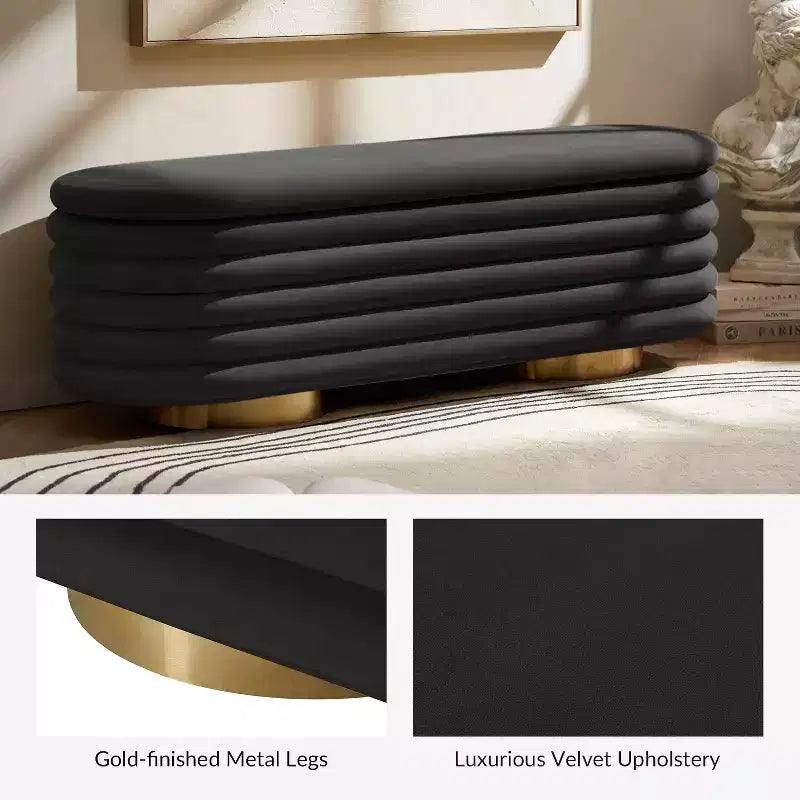 Banc capitonné Tiffany | HULALA HOME-NOIR