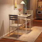 Ensemble table et chaises de salle à manger 2 places, ensemble table et 2 chaises, ensemble table à manger 3 pièces avec pieds de table en spirale pour petits espaces, cuisine, appartement