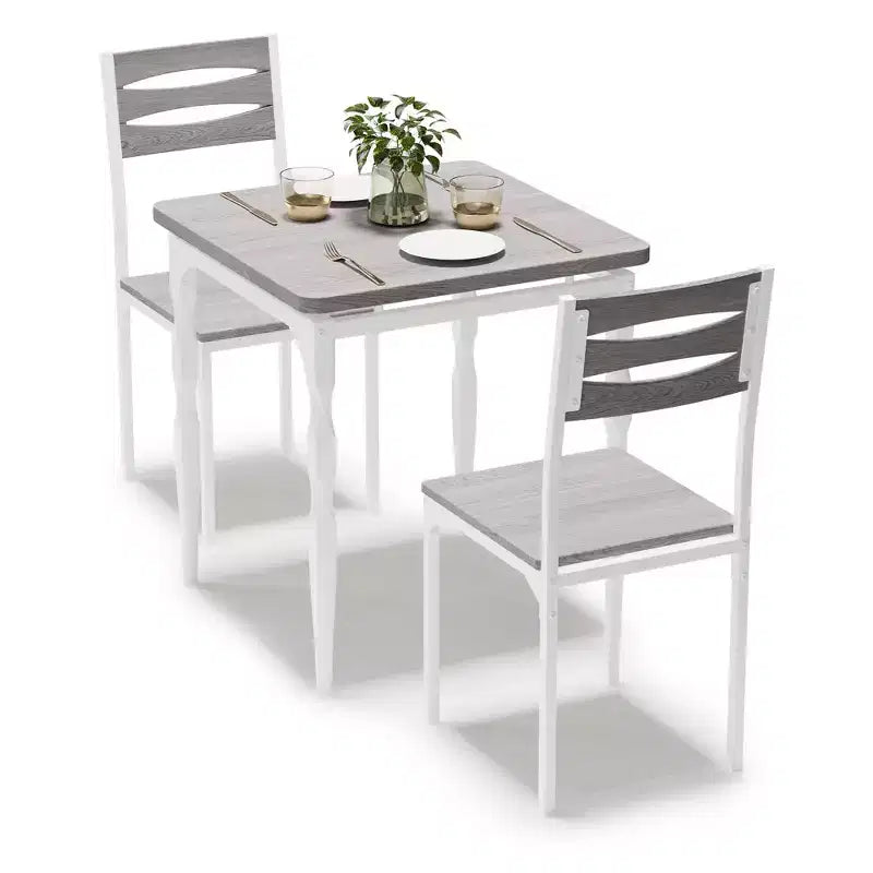 Ensemble table et chaises de salle à manger 2 places, ensemble table et 2 chaises, ensemble table à manger 3 pièces avec pieds de table en spirale pour petits espaces, cuisine, appartement