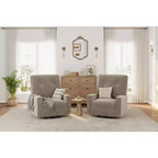 Fauteuil inclinable pivotant à 360° avec mouvement de glisse – Idéal pour chambre d'enfant, salon, chambre à coucher, bureau, fauteuil à bascule pour adultes