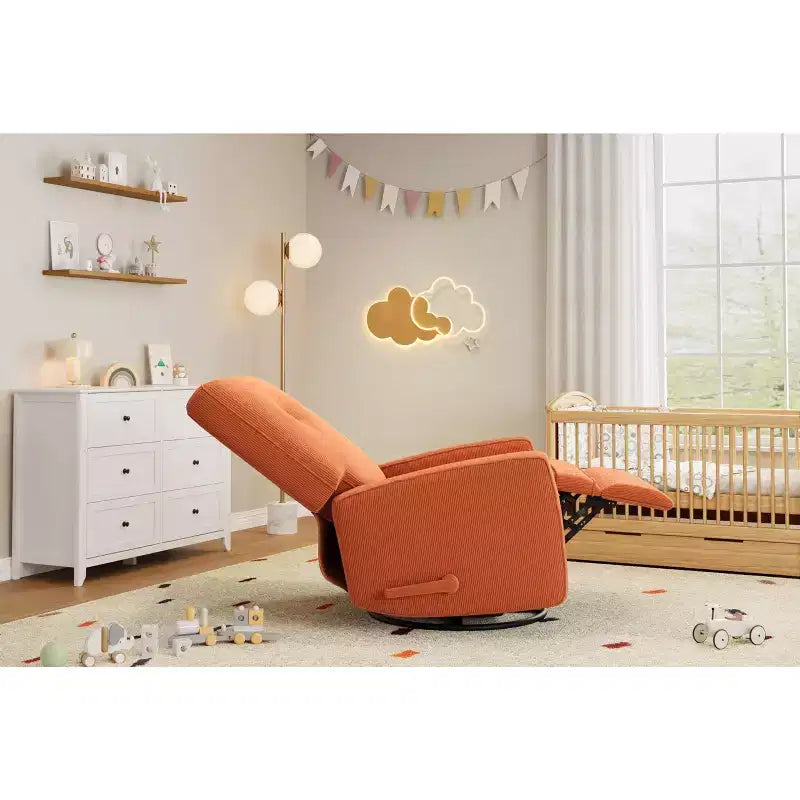 Fauteuil inclinable pivotant à 360° avec mouvement de glisse – Idéal pour chambre d'enfant, salon, chambre à coucher, bureau, fauteuil à bascule pour adultes