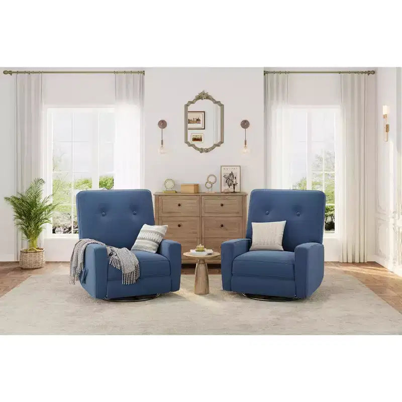 Fauteuil inclinable pivotant à 360° avec mouvement de glisse – Idéal pour chambre d'enfant, salon, chambre à coucher, bureau, fauteuil à bascule pour adultes
