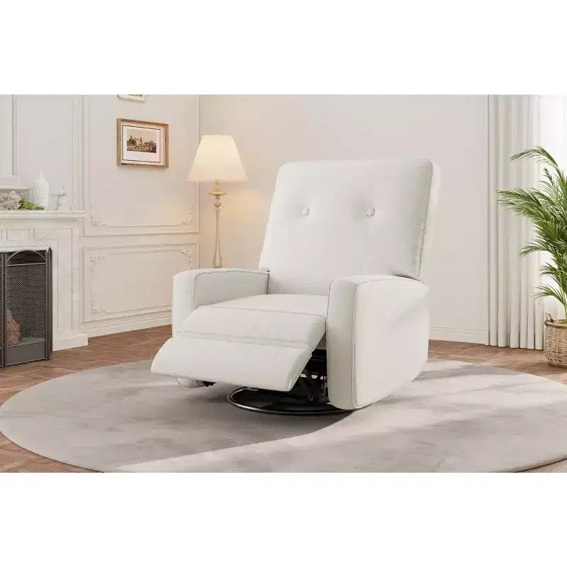 Fauteuil inclinable pivotant à 360° avec mouvement de glisse – Idéal pour chambre d'enfant, salon, chambre à coucher, bureau, fauteuil à bascule pour adultes