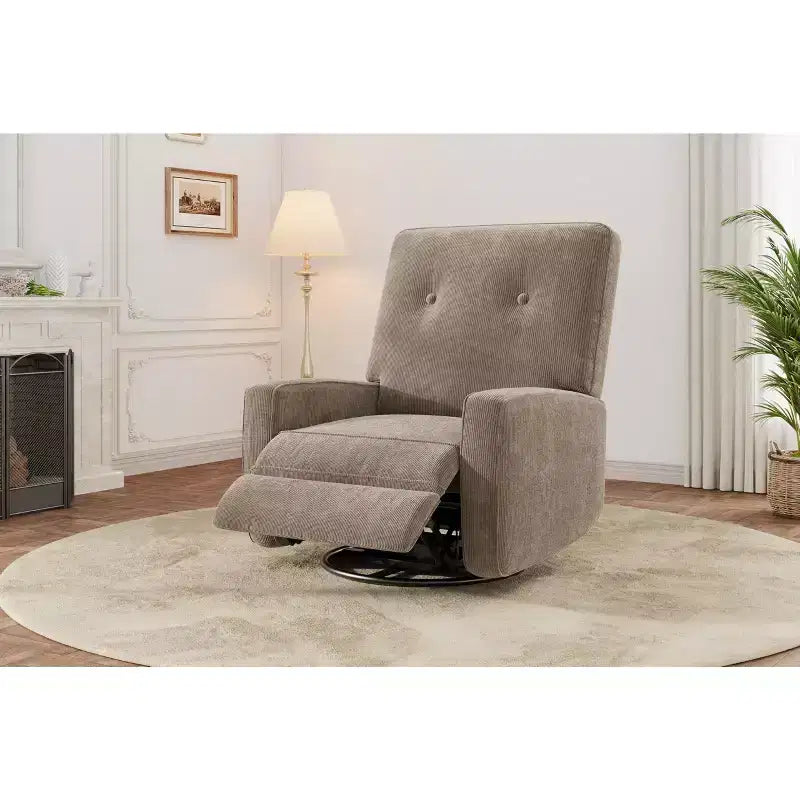 Fauteuil inclinable pivotant à 360° avec mouvement de glisse – Idéal pour chambre d'enfant, salon, chambre à coucher, bureau, fauteuil à bascule pour adultes
