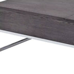 Table basse à plateau relevable HomeRoots 47, en bois gris et argenté