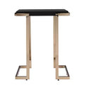 HomeRoots 24 Black Geometric Metal Square End Table