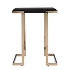 HomeRoots 24 Black Geometric Metal Square End Table