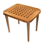 HomeRoots Table d'appoint rectangulaire 18 po en bois massif brun