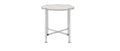 HomeRoots 24 Chrome And White Oak Manufactured Wood And Metal Round End Table