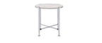 HomeRoots 24 Chrome And White Oak Manufactured Wood And Metal Round End Table