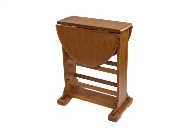 HomeRoots 18 Table d'appoint ovale en bois massif marron