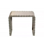 HomeRoots 20 Gold Metal Rectangular End Table