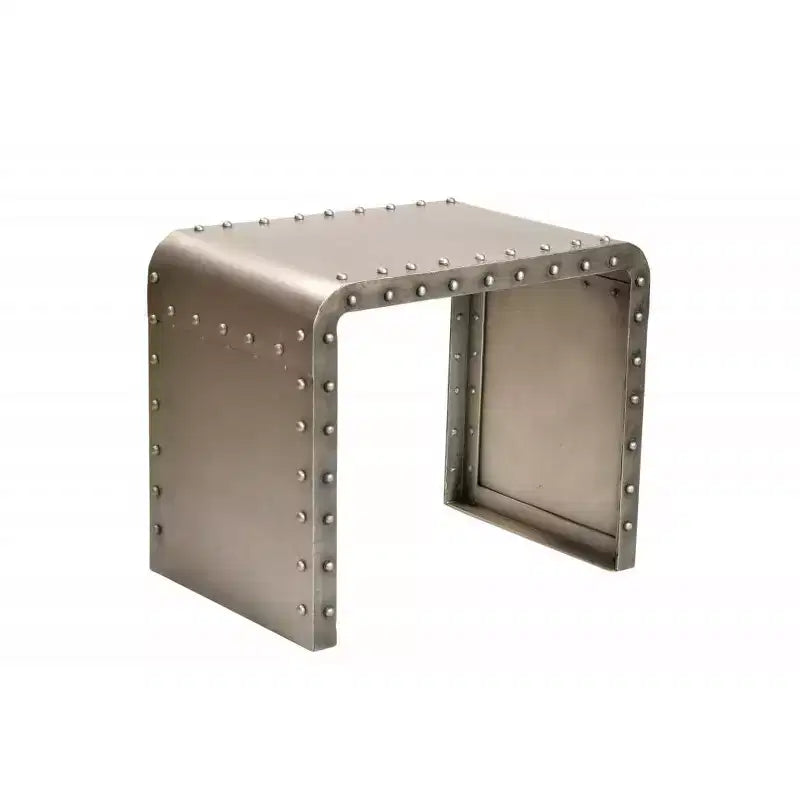 HomeRoots Table d'appoint rectangulaire en métal doré 20