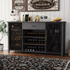 Meuble-bar à café avec rangement, buffet industriel avec tiroir, pour cuisine, salle à manger, salon