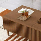 Table basse élévatrice moderne Luck Live 51.1 avec 2 tiroirs de rangement et un compartiment caché