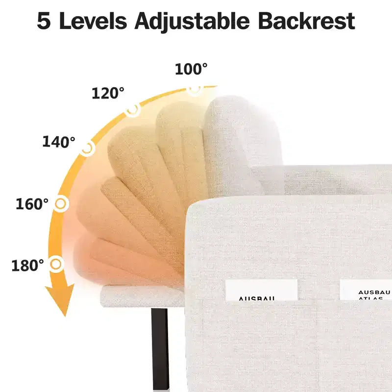 Canapé convertible Dyonery - Canapé-lit 2-en-1 avec rangement et méridienne, canapé sectionnel en chenille avec ports USB, assemblage sans outils