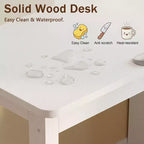 Ensemble bureau et chaise pour enfants Famapy en bois massif : Plateau inclinable réglable + Armoire intégrée + Lampe à pince – Station d'étude ergonomique pour enfants