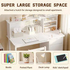 Ensemble bureau et chaise pour enfants Famapy en bois massif : Plateau inclinable réglable + Armoire intégrée + Lampe à pince – Station d'étude ergonomique pour enfants
