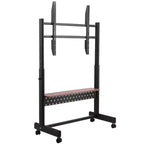 VEVOR Rolling TV Stand, Mobile TV Cart for 55-100 Inch Screens, Height Adjustable Portable Monitor Stand with Tray, Holds up to 205 lbs, Black