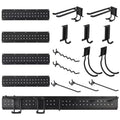 Heavy Duty 66 Garage Tool Organizer Wall Mount - Adjustable Storage Rack with 12 Metal Hooks - Ideal for Garage, Basement, Yard, Storage unit
