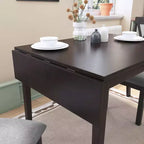 Table de salle à manger extensible 29-45 avec rallonges et pieds en bois d'hévéa