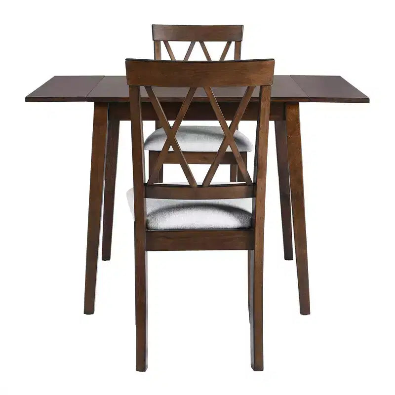 Ensemble table à manger pliable avec 4 chaises rembourrées, design extensible, pour salles à manger compactes