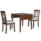 Ensemble table à manger pliable avec 4 chaises rembourrées, design extensible, pour salles à manger compactes