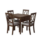 Ensemble table à manger pliable avec 4 chaises rembourrées, design extensible, pour salles à manger compactes