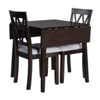 Ensemble table à manger pliable avec 4 chaises rembourrées, design extensible, pour salles à manger compactes